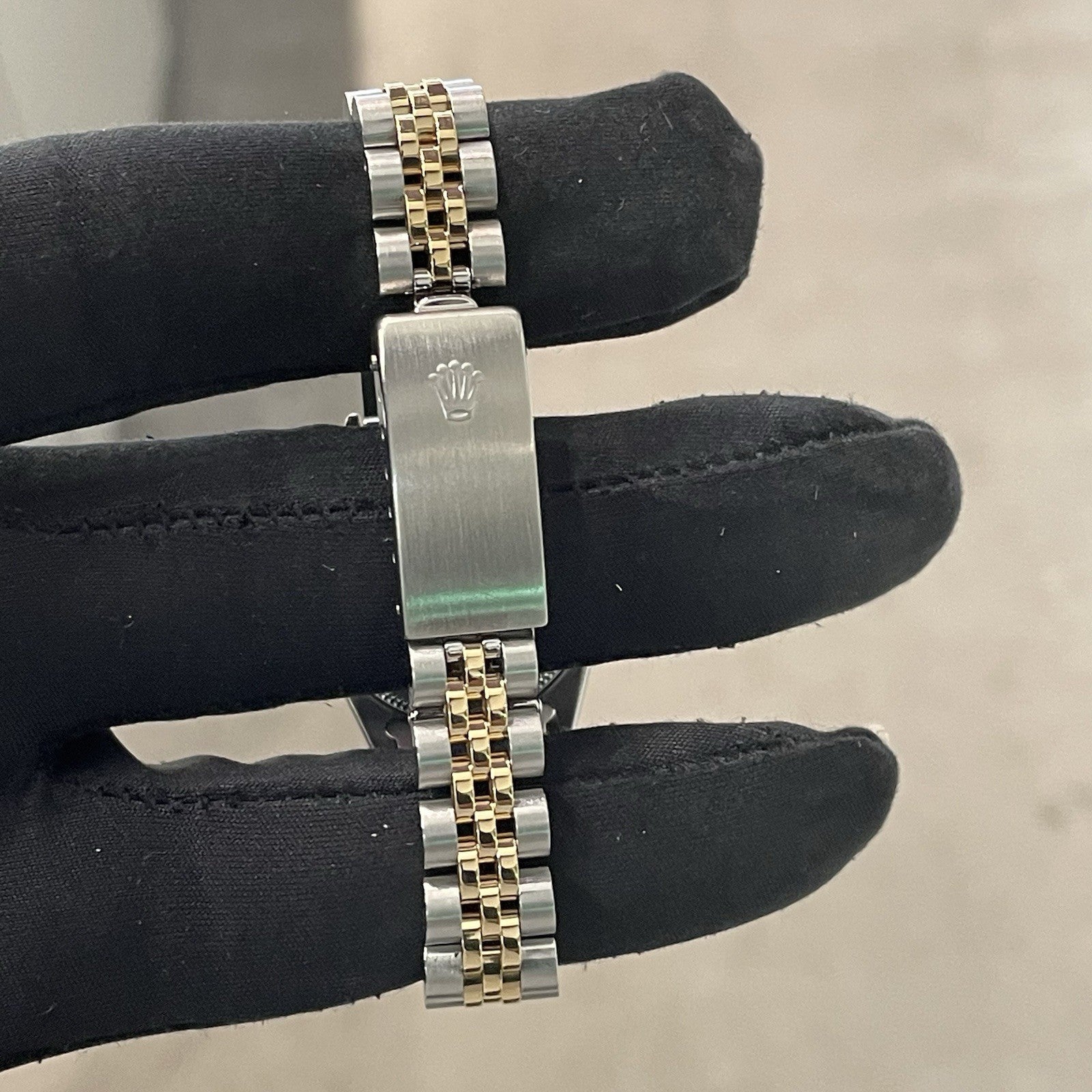 ROLEX LADY-DATEJUST 26mm WHITE ROMAN DIAL DIAMOND BEZEL JUBILEE 2TONE ref: 69173