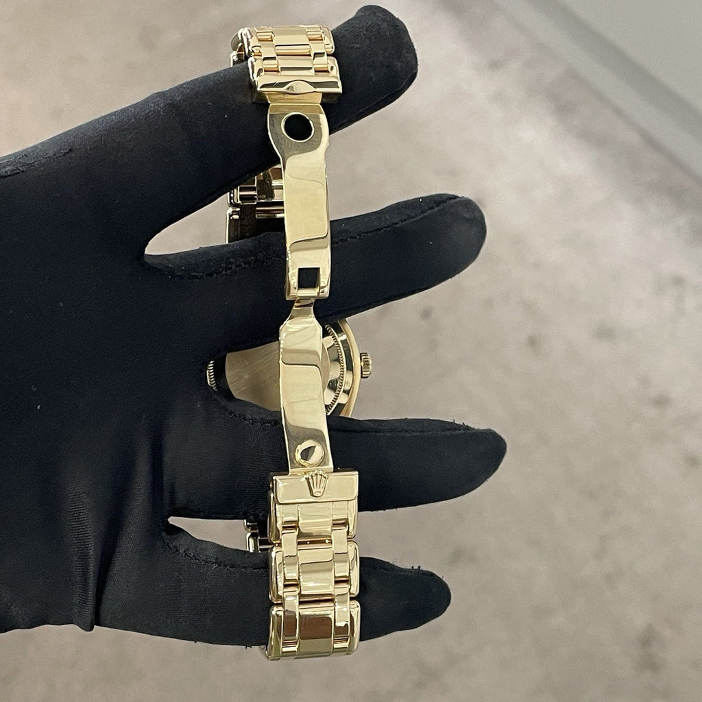 ROLEX DAY-DATE 39mm MASTERPIECE PEARLMASTER FULL FACTORY YELLOW GOLD ref: 18948