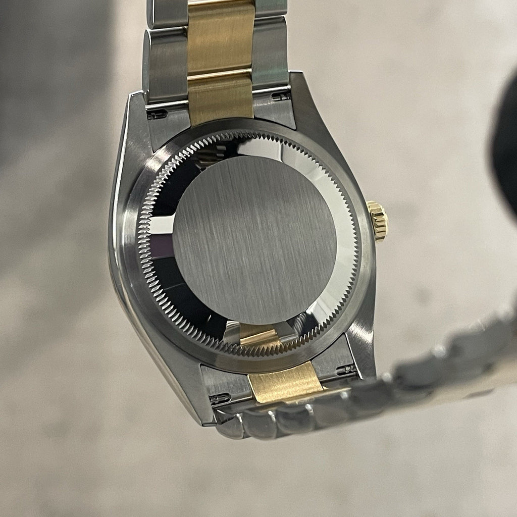 ROLEX DATEJUST 36mm BLACK DIAMOND DIAL YELLOW GOLD OYSTERSTEEL ref: 126203