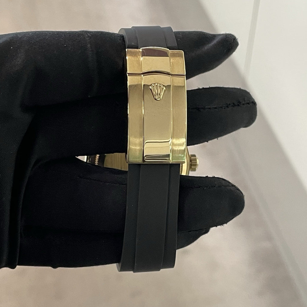 ROLEX SKY-DWELLER 42mm YELLOW GOLD CHAMPAGNE DIAL OYSTERFLEX ref: 326238