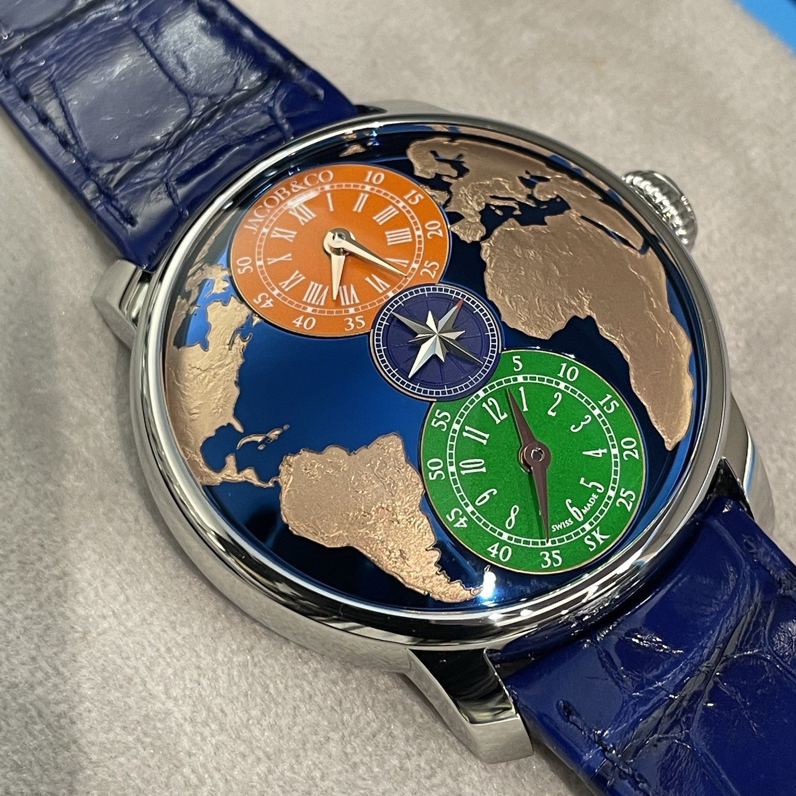 JACOB & CO X SALMAN KHAN THE WORLD IS YOURS DUAL TIME ref: DT100.10.AB.AA.ABALA