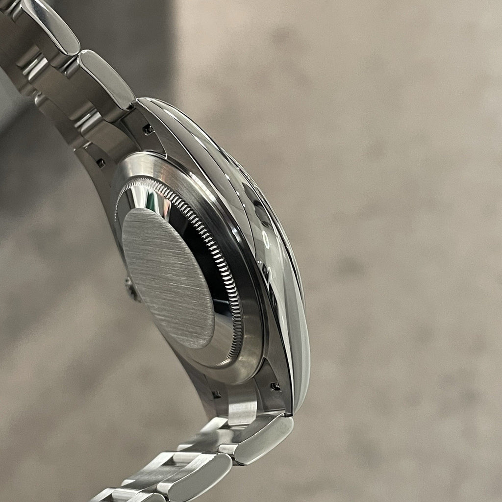 ROLEX DATEJUST 41mm STAINLESS SMOOTH BEZEL WHO CARES IM ALREADY LATE ref: 126300