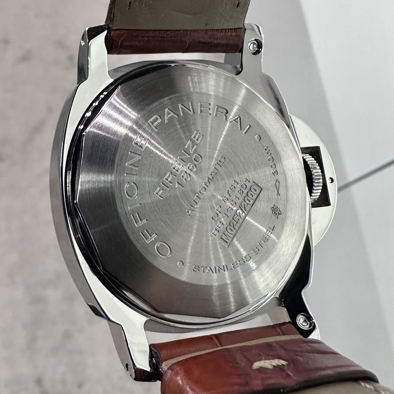 PANERAI LUMINOR GMT 44mm BLACK DIAL BROWN ALLIGATOR STAINLESS ref: PAM00088