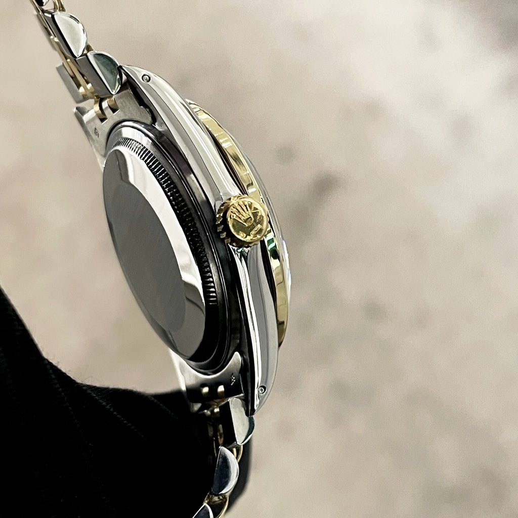 ROLEX DATEJUST 36mm PINK MOTHER OF PEARL 2-TONE JUBILEE DIAMOND BEZEL ref: 16233