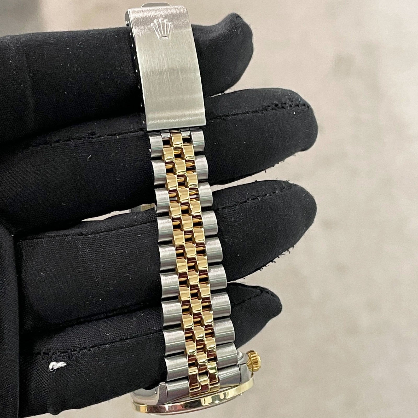 ROLEX DATEJUST 31mm GOLD DIAMOND DIAL TWO-TONE JUBILEE DIAMOND BEZEL ref: 68273