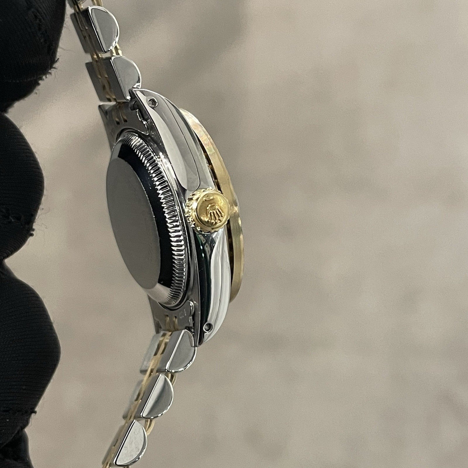 ROLEX LADY-DATEJUST 26mm WHITE ROMAN DIAL DIAMOND BEZEL JUBILEE 2TONE ref: 69173