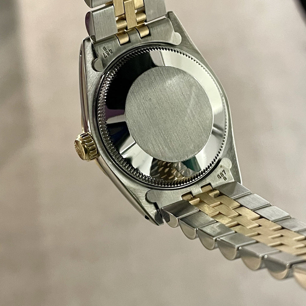 ROLEX DATEJUST 31mm FACTORY GREY JUBILEE DIAMOND DIAL 2-TONE FLUTED ref: 68273