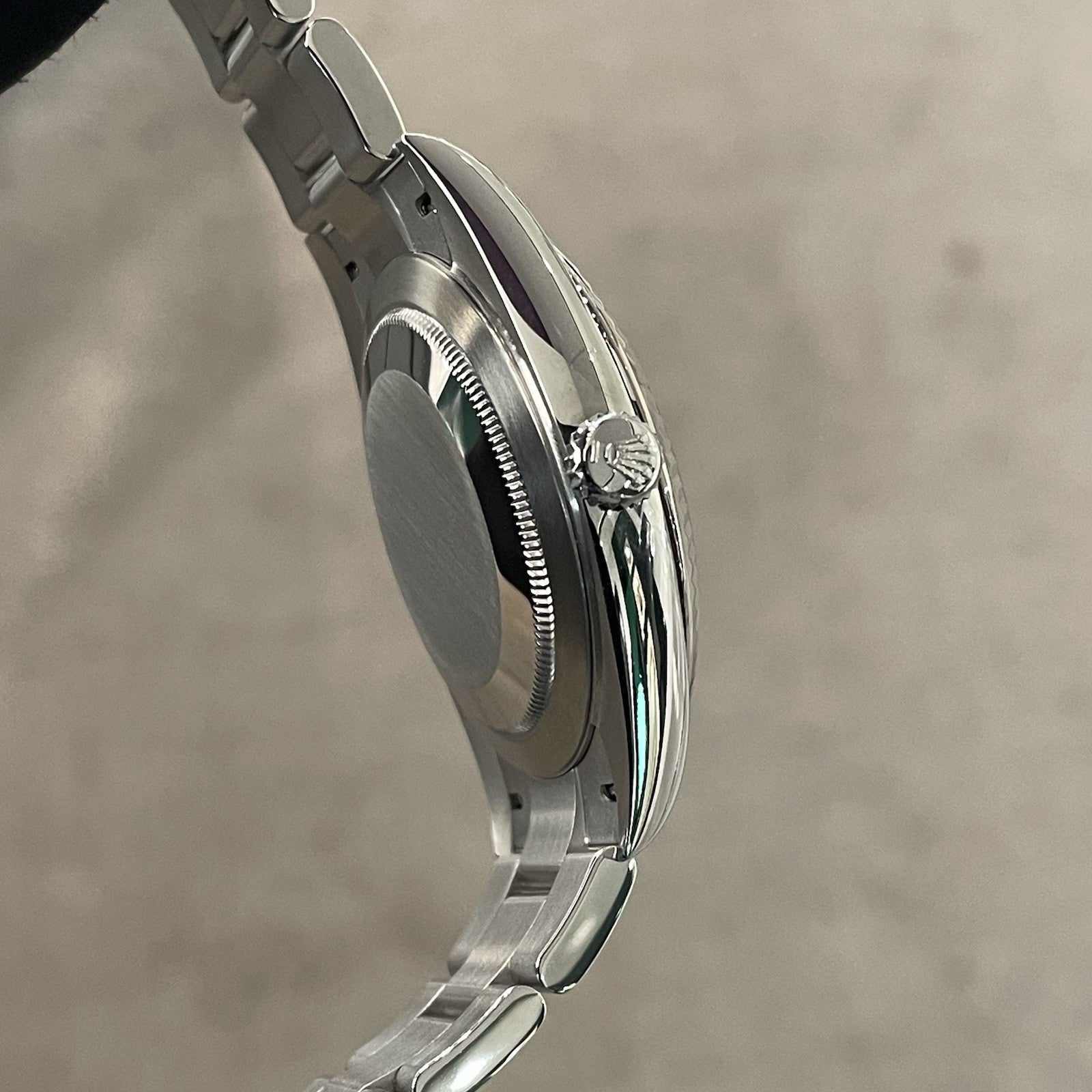 ROLEX DATEJUST 41mm WIMBLEDON OYSTERSTEEL WHITE GOLD FLUTED BEZEL ref: 126334