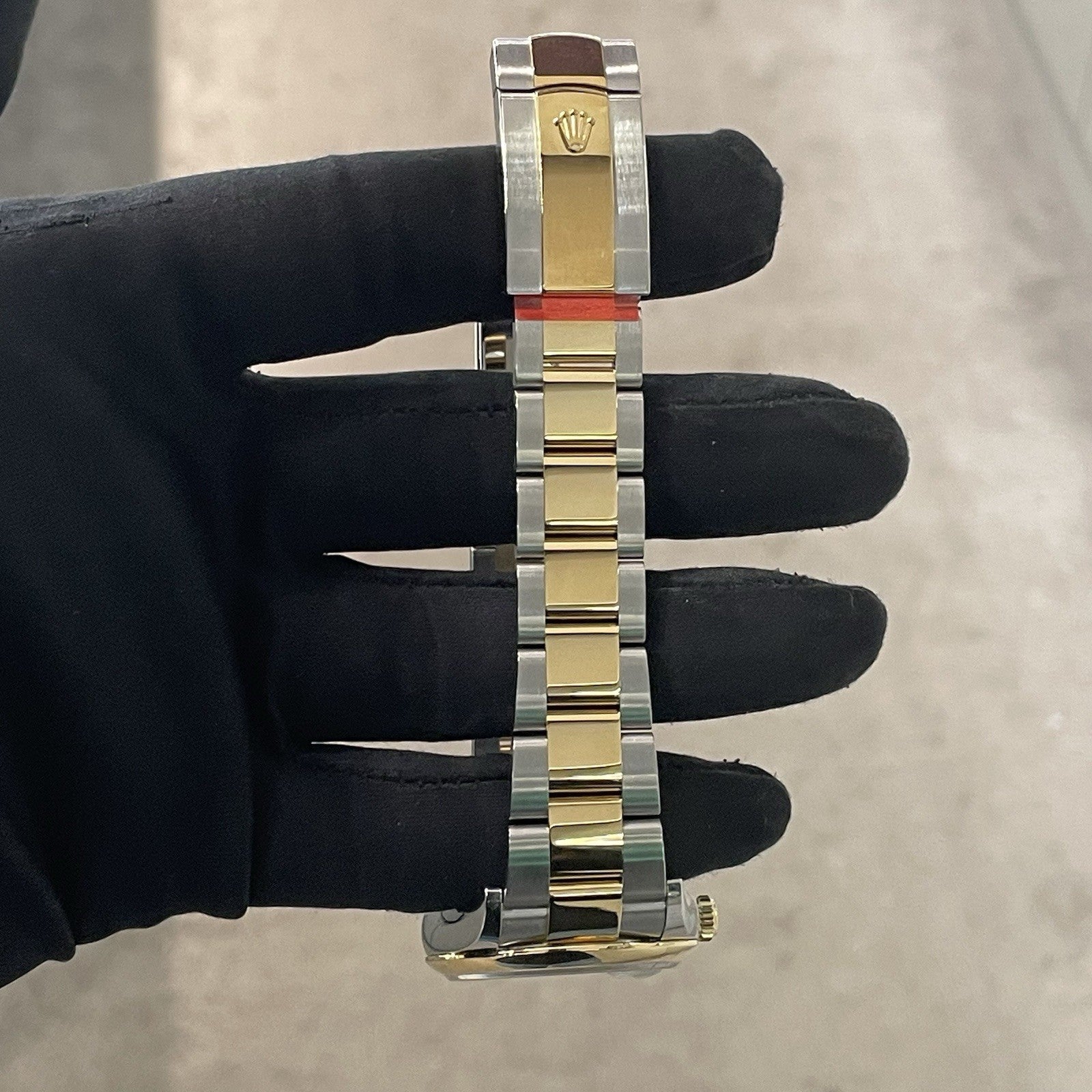 ROLEX DATEJUST 36mm BLACK DIAMOND DIAL YELLOW GOLD OYSTERSTEEL ref: 126203