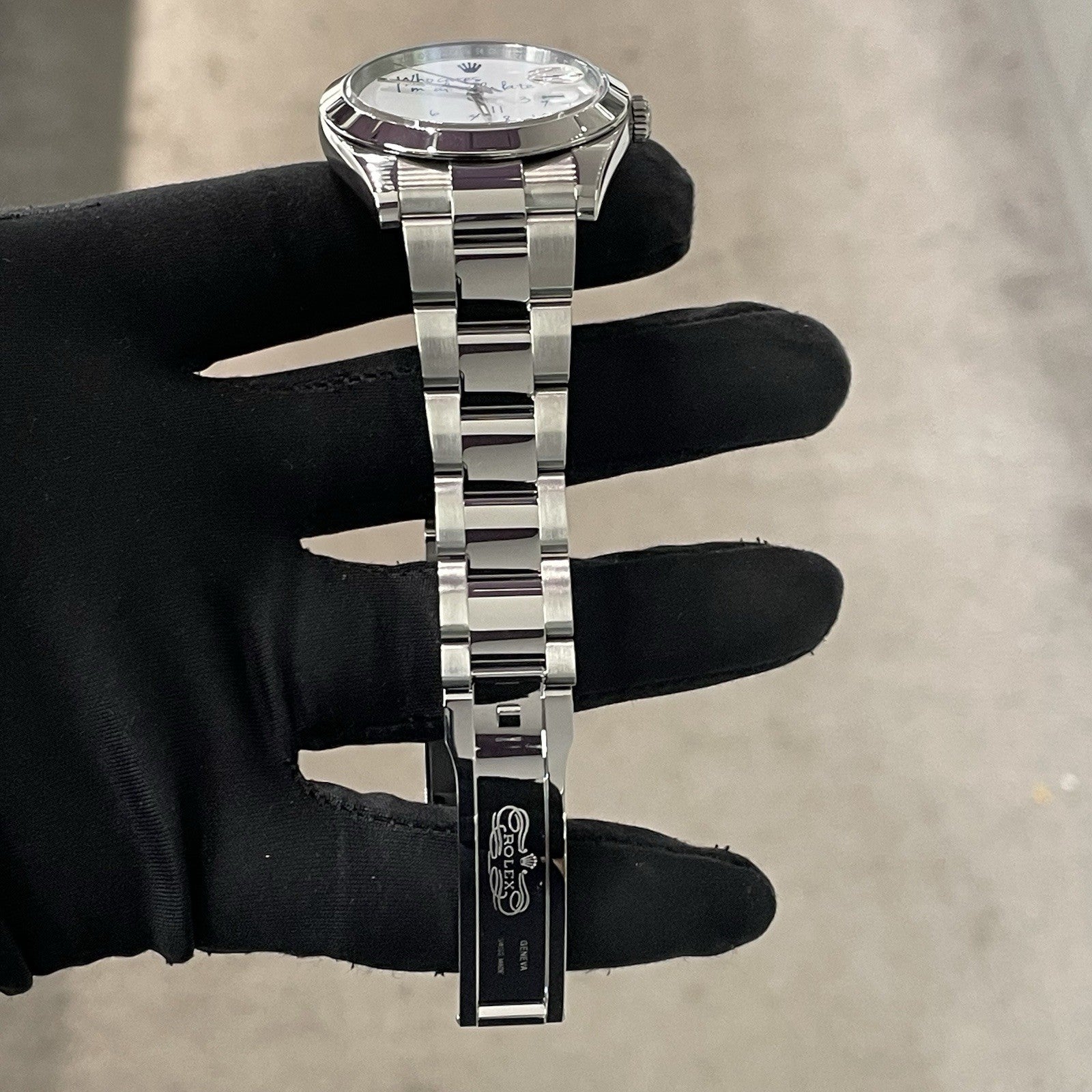 ROLEX DATEJUST 41mm STAINLESS SMOOTH BEZEL WHO CARES IM ALREADY LATE ref: 126300