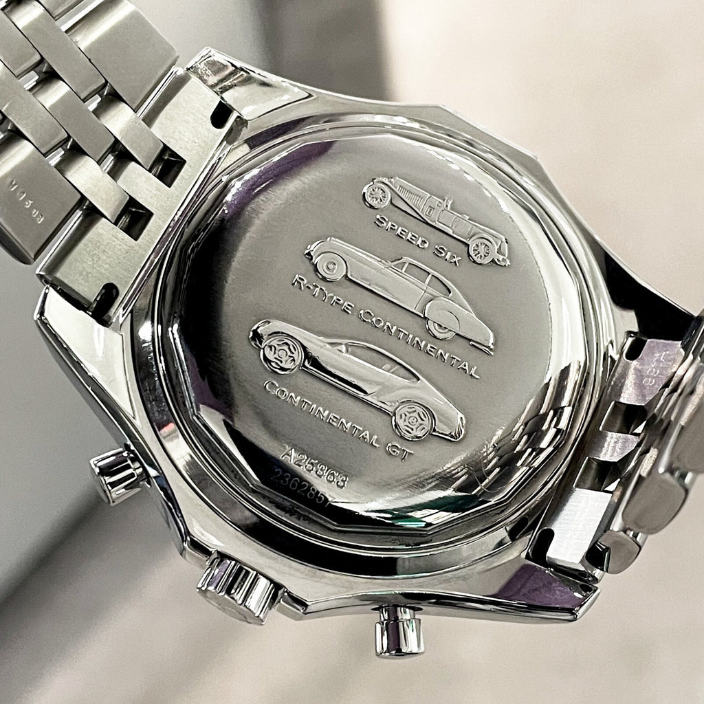 BREITLING BENTLEY MOTORS T 49mm BLACK BURGUNDY DIAL STAINLESS STEEL ref: A25363