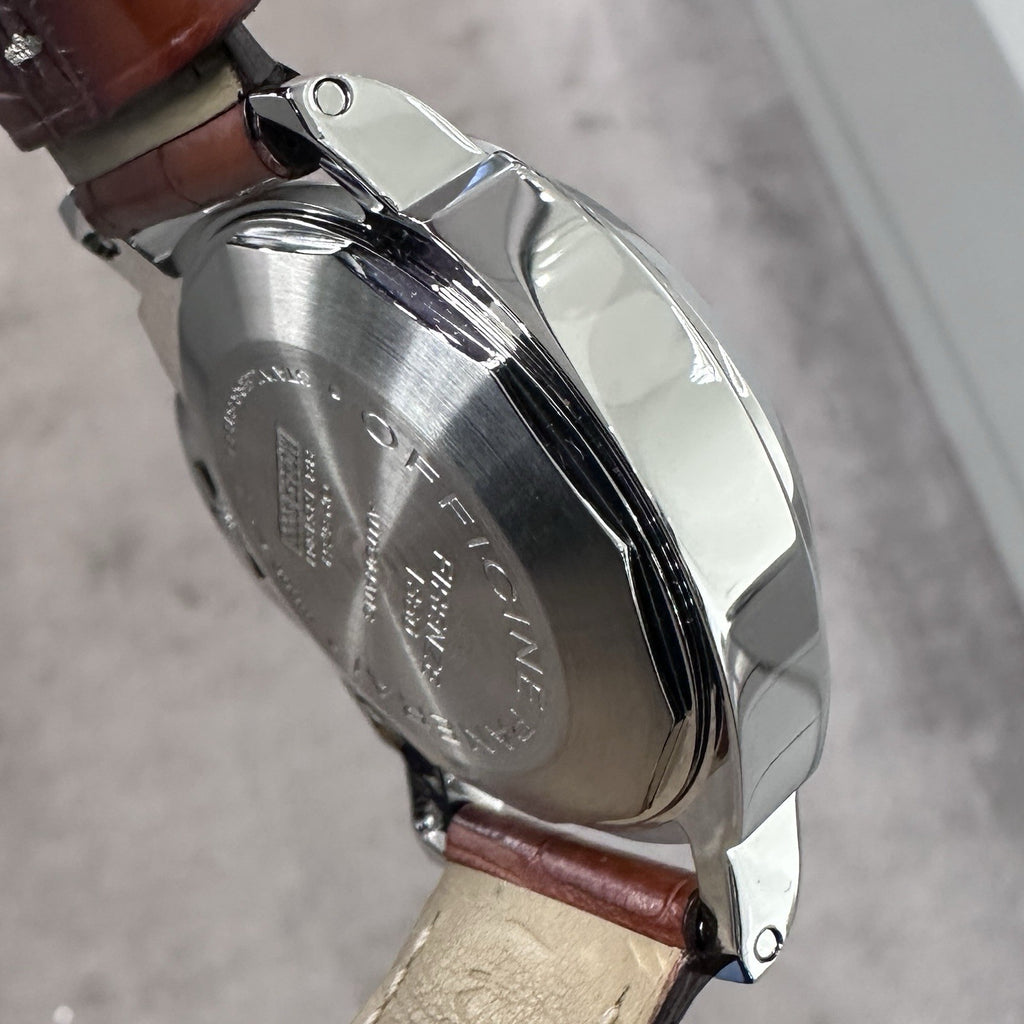 PANERAI LUMINOR GMT 44mm BLACK DIAL BROWN ALLIGATOR STAINLESS ref: PAM00088