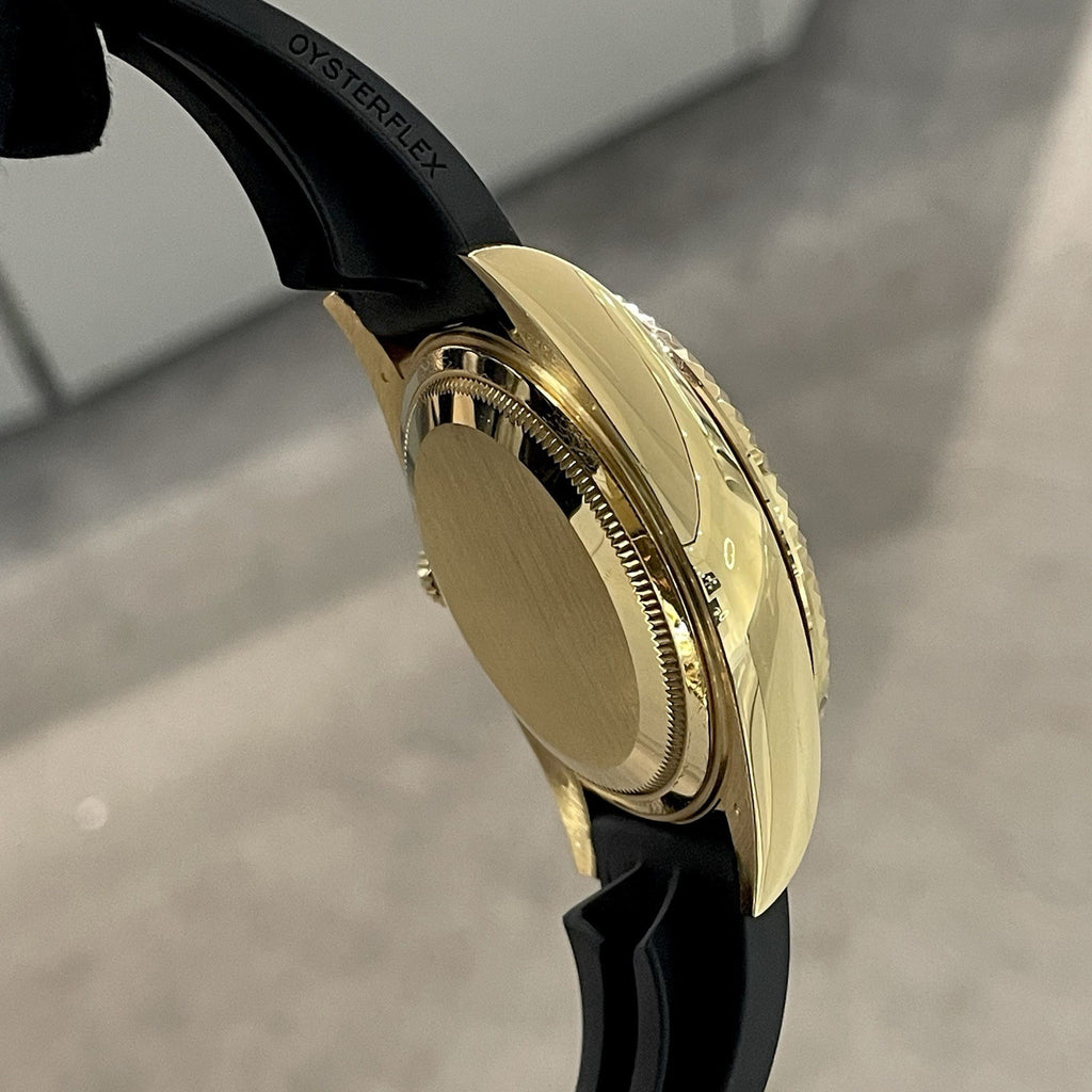 ROLEX SKY-DWELLER 42mm YELLOW GOLD BLACK DIAL OYSTERFLEX ref: 326238