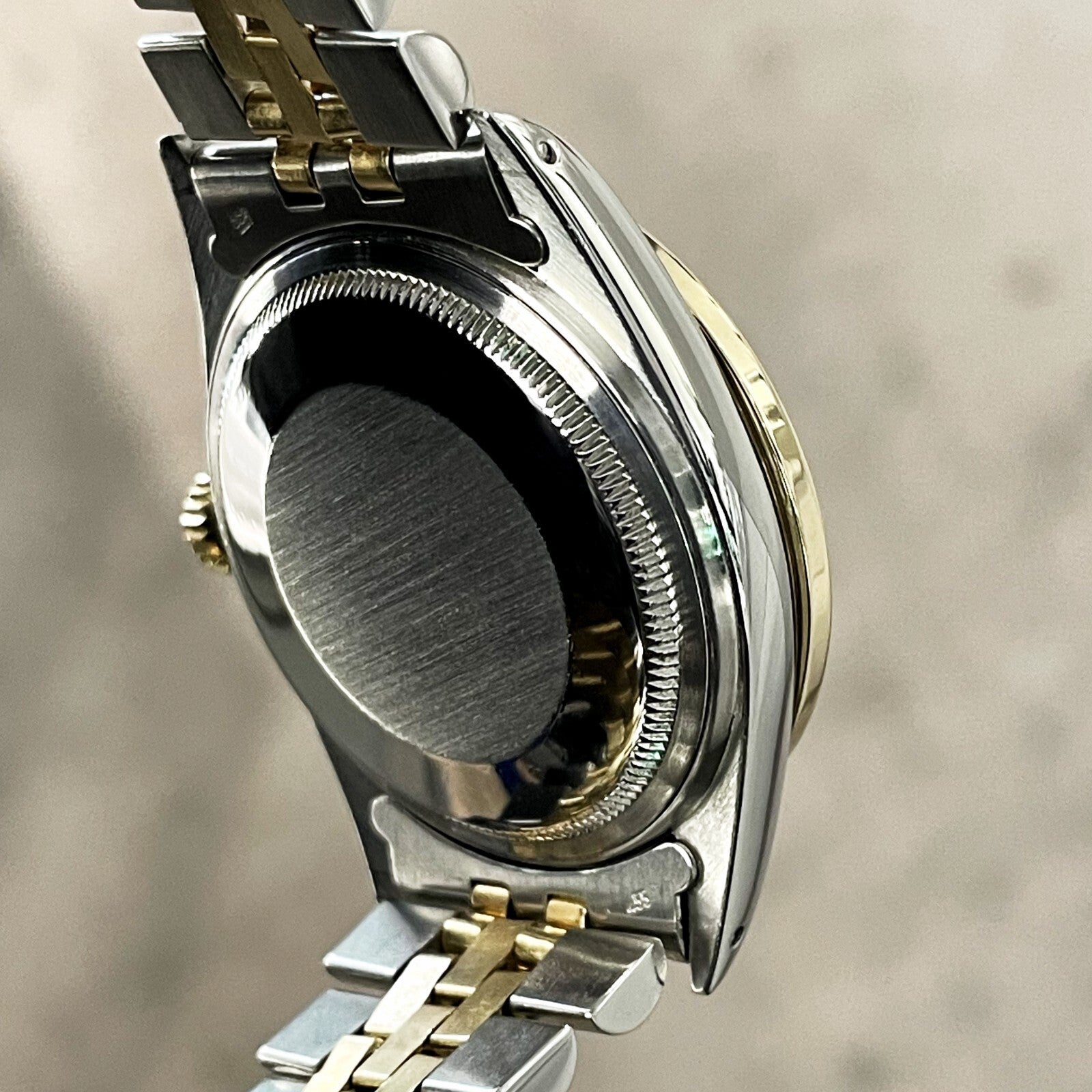 ROLEX DATEJUST 36mm PINK MOTHER OF PEARL 2-TONE JUBILEE DIAMOND BEZEL ref: 16233