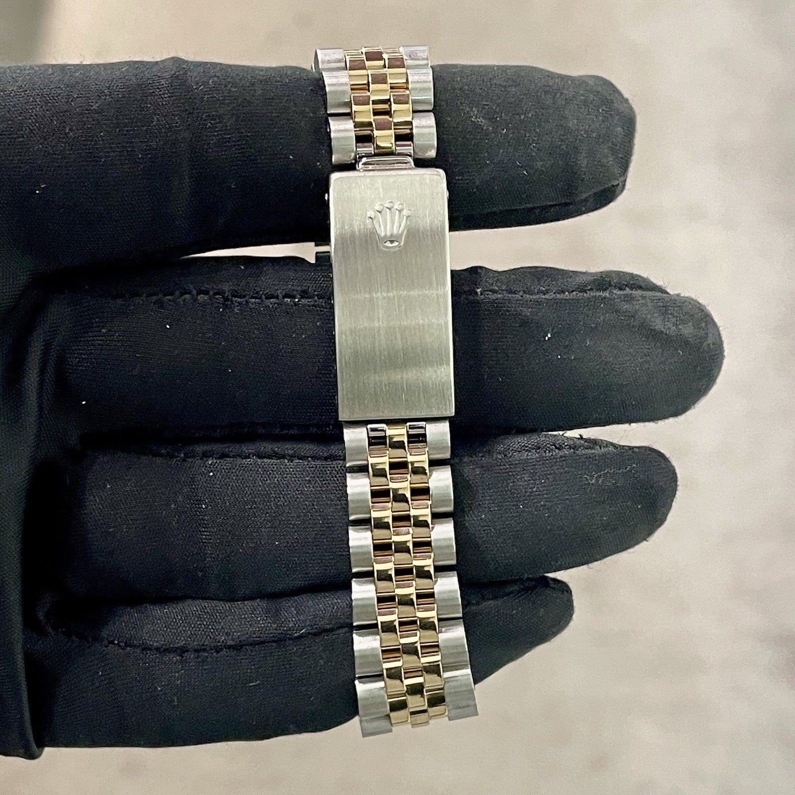 ROLEX DATEJUST 31mm FACTORY GREY JUBILEE DIAMOND DIAL 2-TONE FLUTED ref: 68273