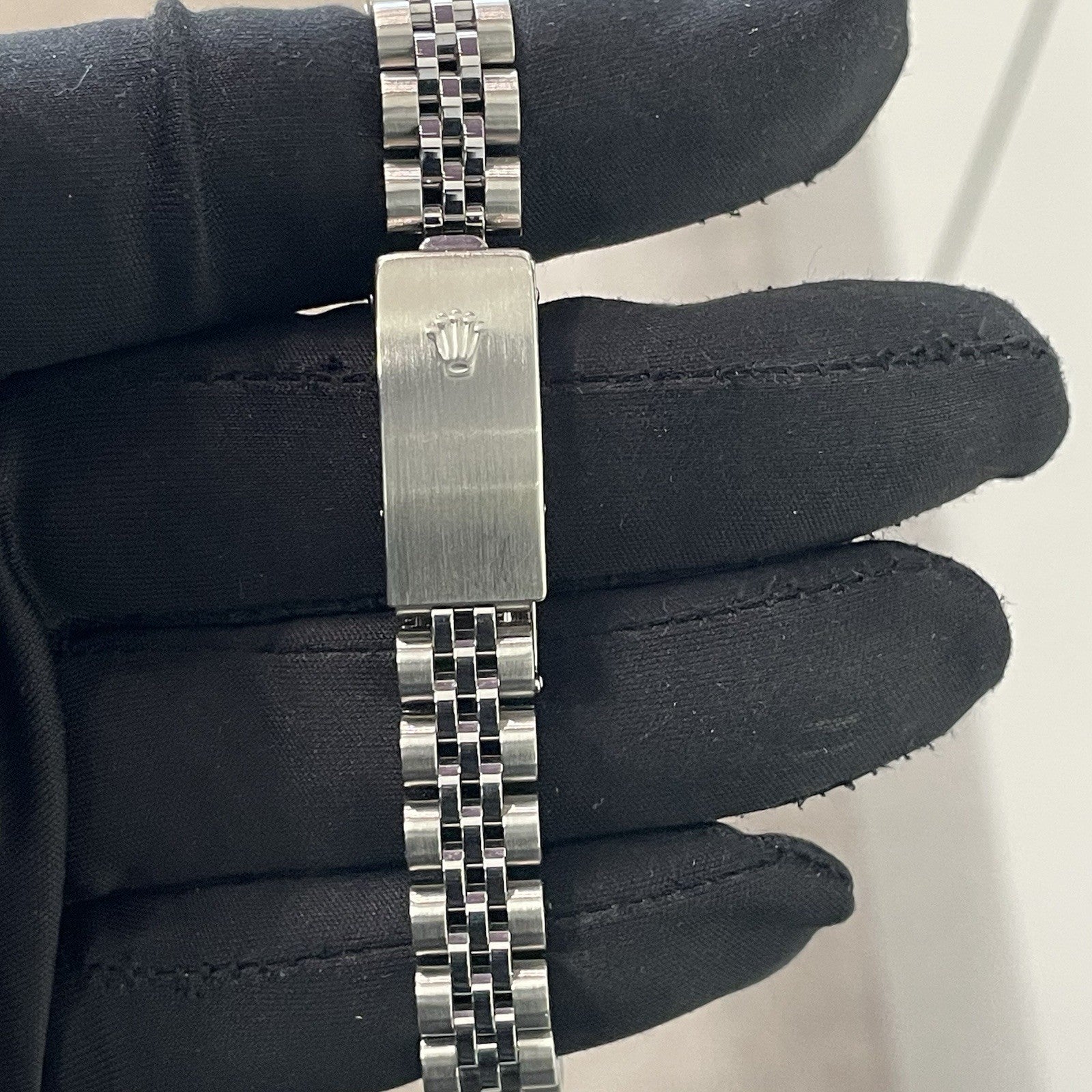ROLEX DATEJUST 26mm SILVER ANNIVERSARY DIAMOND DIAL STAINLESS JUBILEE ref: 79174