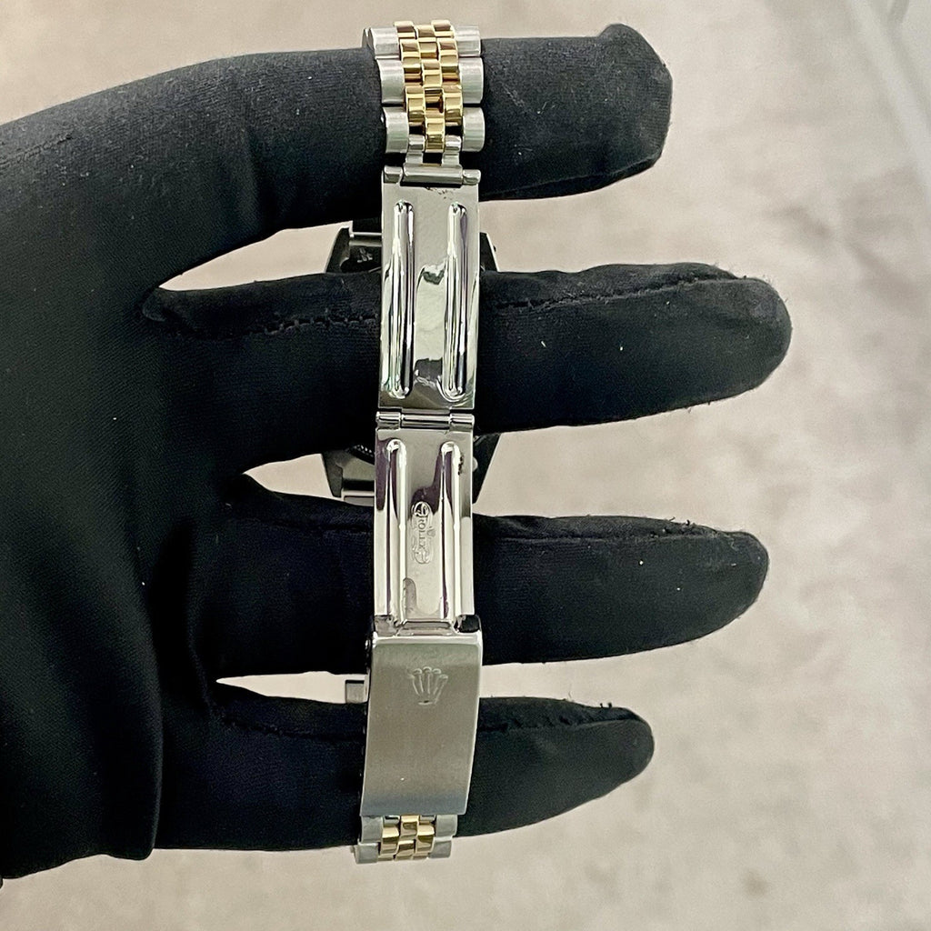 ROLEX DATEJUST 31mm FACTORY GREY JUBILEE DIAMOND DIAL 2-TONE FLUTED ref: 68273