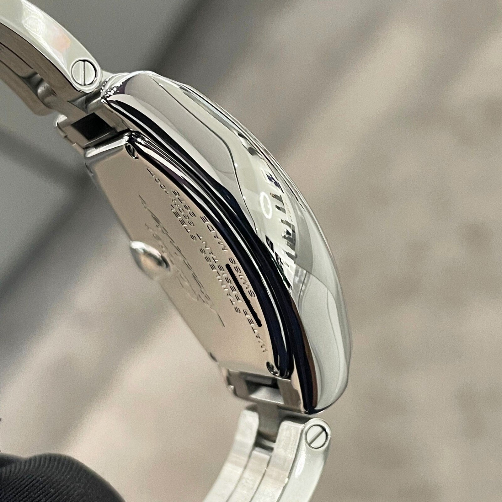 CARTIER ROADSTER LADIES MOTHER OF PEARL PINK ROMAN DIAMOND BEZEL ref: W6206006