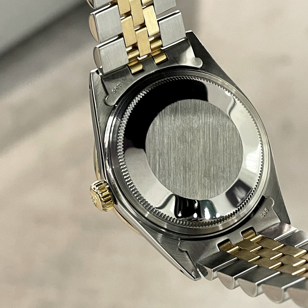 ROLEX DATEJUST 36 LIGHT BLUE DIAMOND DIAL 2TONE JUBILEE DIAMOND BEZEL ref: 16013