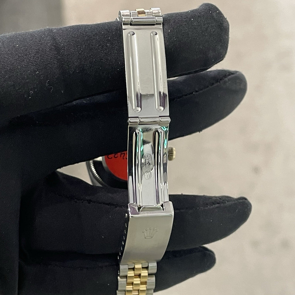 ROLEX DATEJUST 31mm FACTORY BLUE VIGNETTE DIAMOND DIAL DIAMOND BEZEL ref: 68273