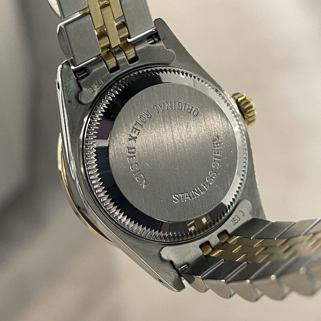 ROLEX LADY-DATEJUST 26mm WHITE ROMAN DIAL DIAMOND BEZEL JUBILEE ref: 69173