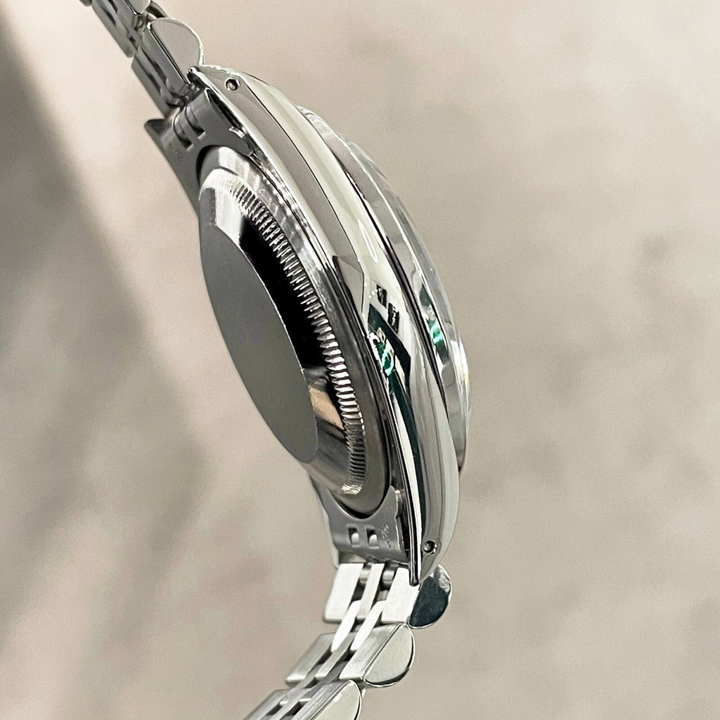 ROLEX DATEJUST 36 PINK DIAMOND DIAL STAINLESS JUBILEE DIAMOND BEZEL ref: 16014