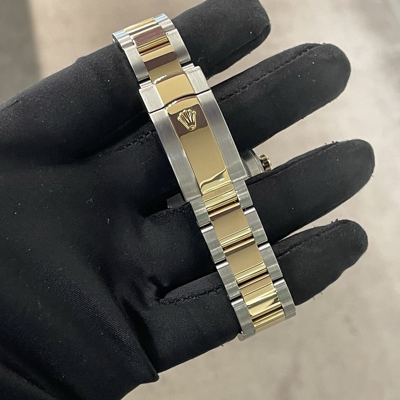 ROLEX DATEJUST 41mm WIMBLEDON DIAL YELLOW GOLD OYSTERSTEEL FLUTED ref: 126333