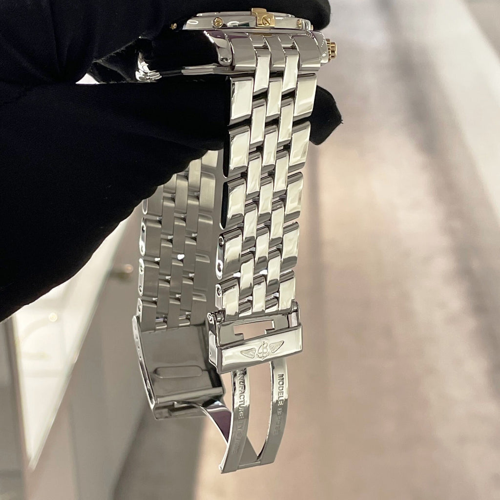 BREITLING CHRONOMAT EVOLUTION 44mm MOP DIAL YELLOW GOLD STAINLESS ref: B13356