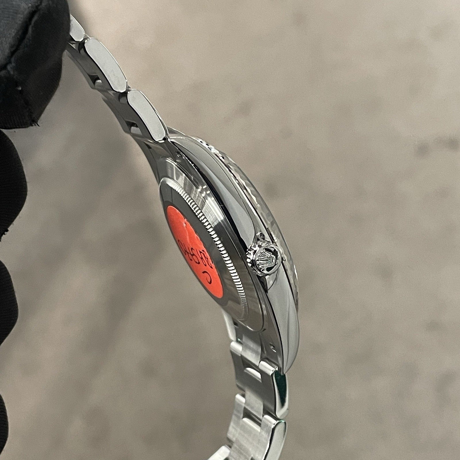 ROLEX DATEJUST 41mm BLACK DIAL OYSTERSTEEL WHITE GOLD FLUTED BEZEL ref: 126334