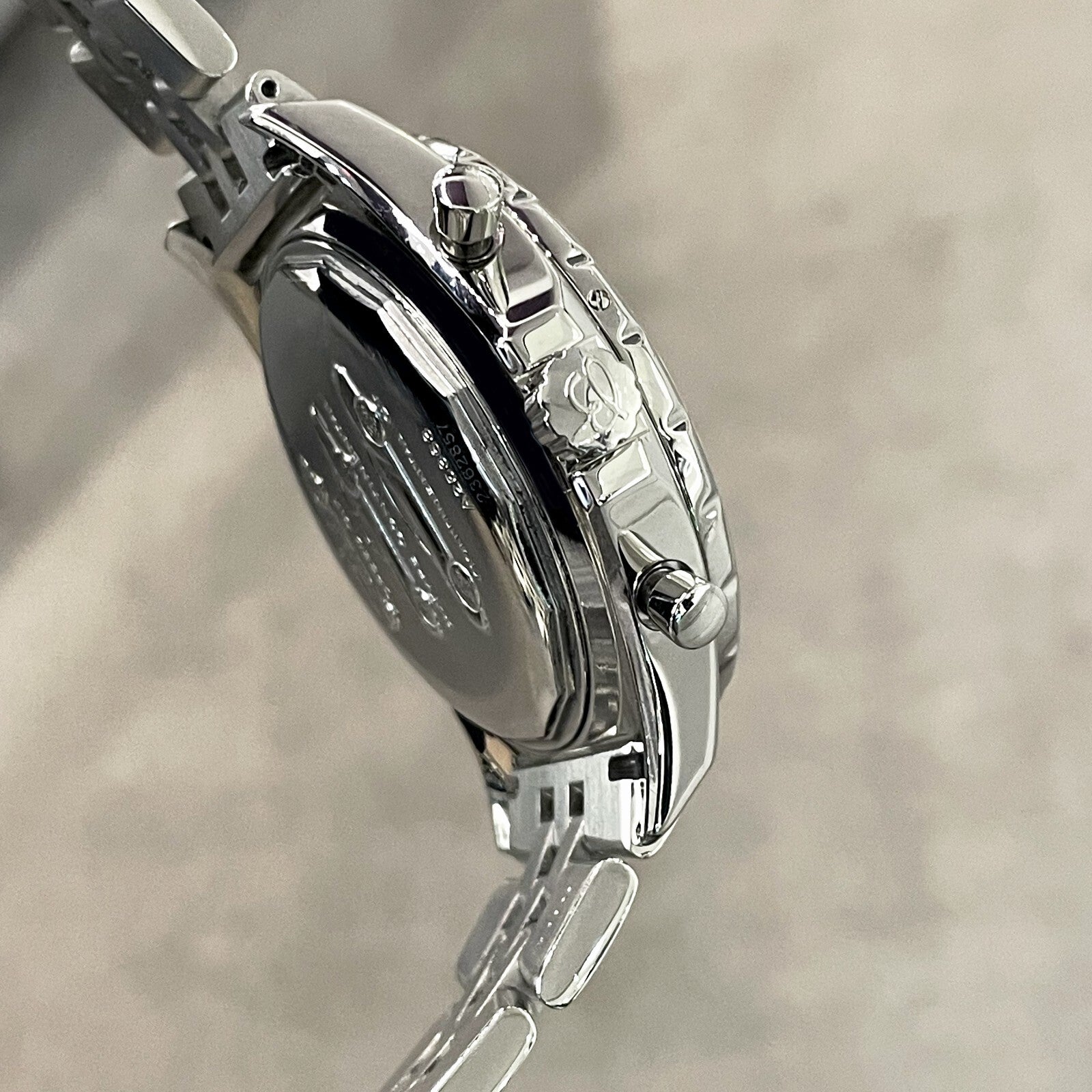 BREITLING BENTLEY MOTORS T 49mm BLACK BURGUNDY DIAL STAINLESS STEEL ref: A25363