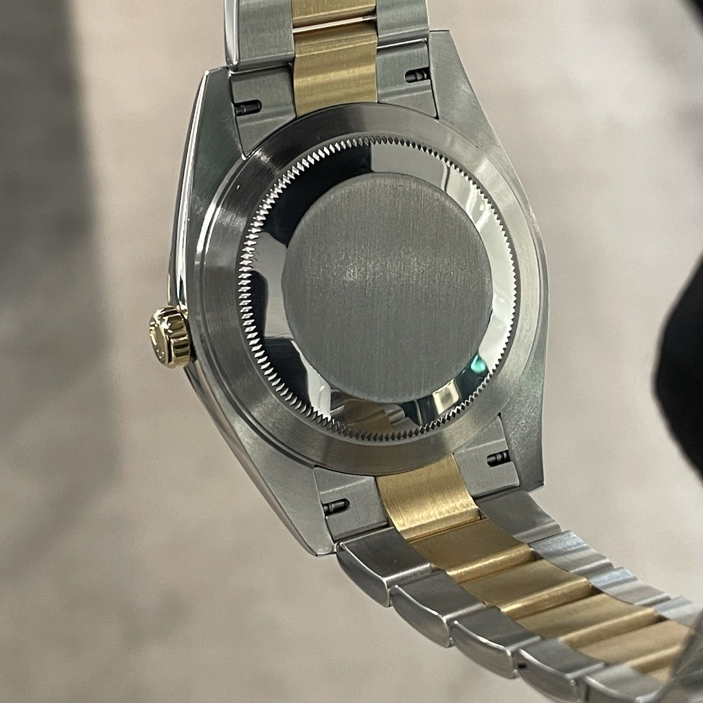 ROLEX DATEJUST 41mm WIMBLEDON DIAL YELLOW GOLD OYSTERSTEEL FLUTED ref: 126333