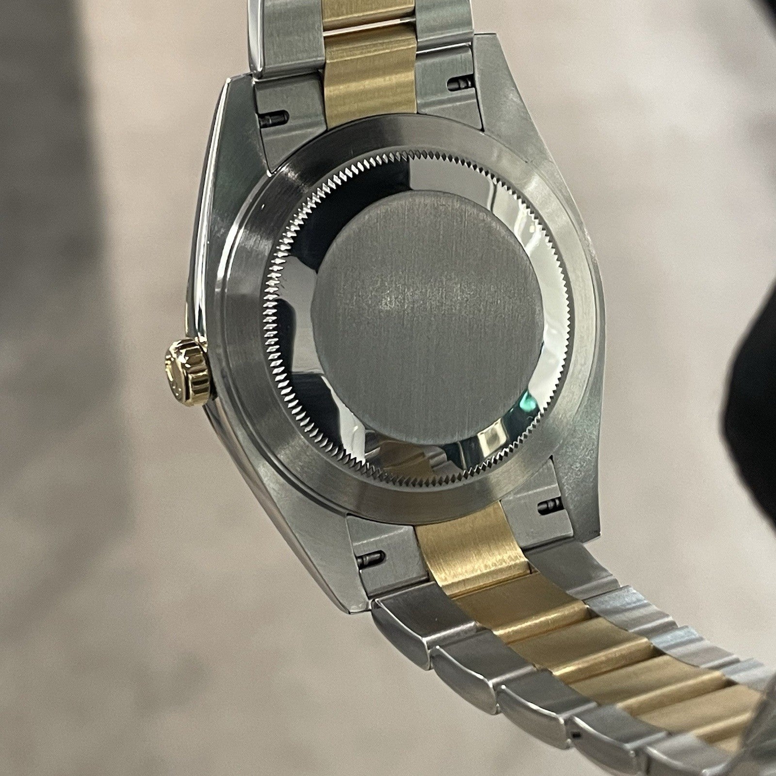 ROLEX DATEJUST 41mm WIMBLEDON DIAL YELLOW GOLD OYSTERSTEEL FLUTED ref: 126333