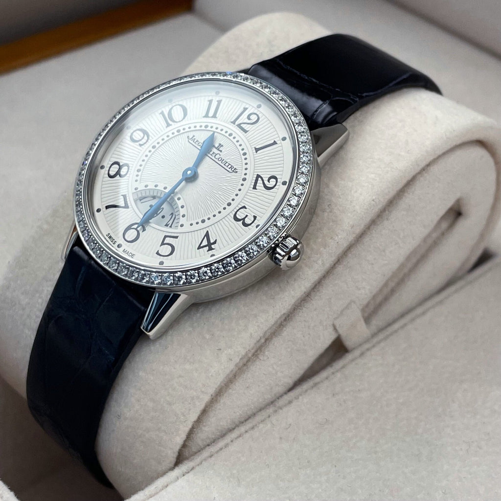 JAEGER-LeCOULTRE RENDEZ-VOUZ 34mm FACTORY DIAMONDS BLACK ALLIGATOR ref: Q3478422