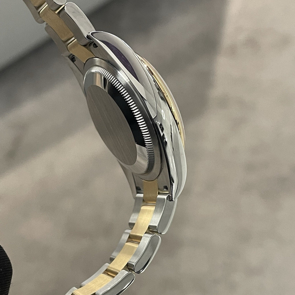 ROLEX DATEJUST 36mm BLACK DIAMOND DIAL YELLOW GOLD OYSTERSTEEL ref: 126203