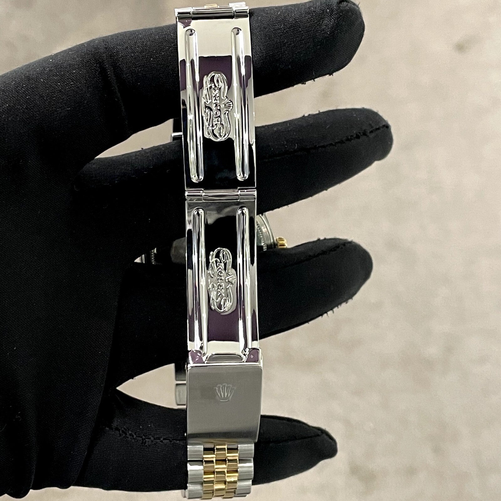 ROLEX DATEJUST 36 LIGHT BLUE DIAMOND DIAL 2TONE JUBILEE DIAMOND BEZEL ref: 16013