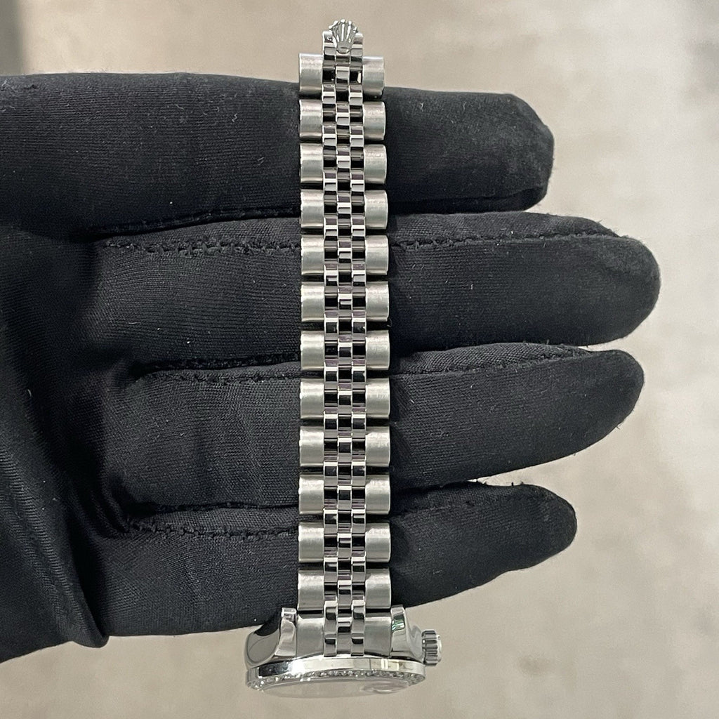 ROLEX LADY-DATEJUST 26mm PINK DIAMOND DIAL DIAMOND BEZEL JUBILEE ref: 179174