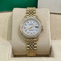 ROLEX DATEJUST 26mm YELLOW GOLD WHITE DIAMOND DIAL DIAMOND CASE ref: 69178