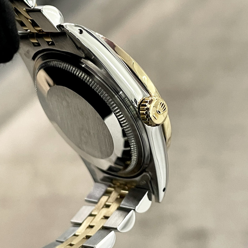 ROLEX DATEJUST 36 LIGHT BLUE DIAMOND DIAL 2TONE JUBILEE DIAMOND BEZEL ref: 16013