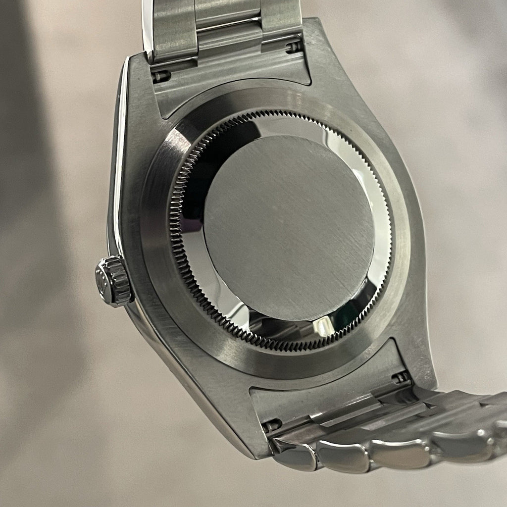 ROLEX DATEJUST 41mm BLUE AZZURO ROMAN DIAL OYSTERSTEEL SMOOTH BEZEL ref: 116300