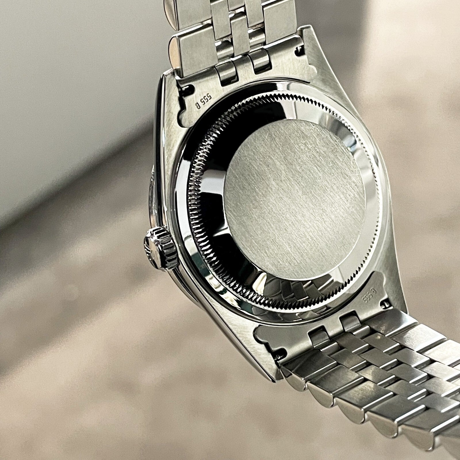 ROLEX DATEJUST 36mm OLIVE GREEN STAINLESS STEEL JUBILEE DIAMOND BEZEL ref: 16234