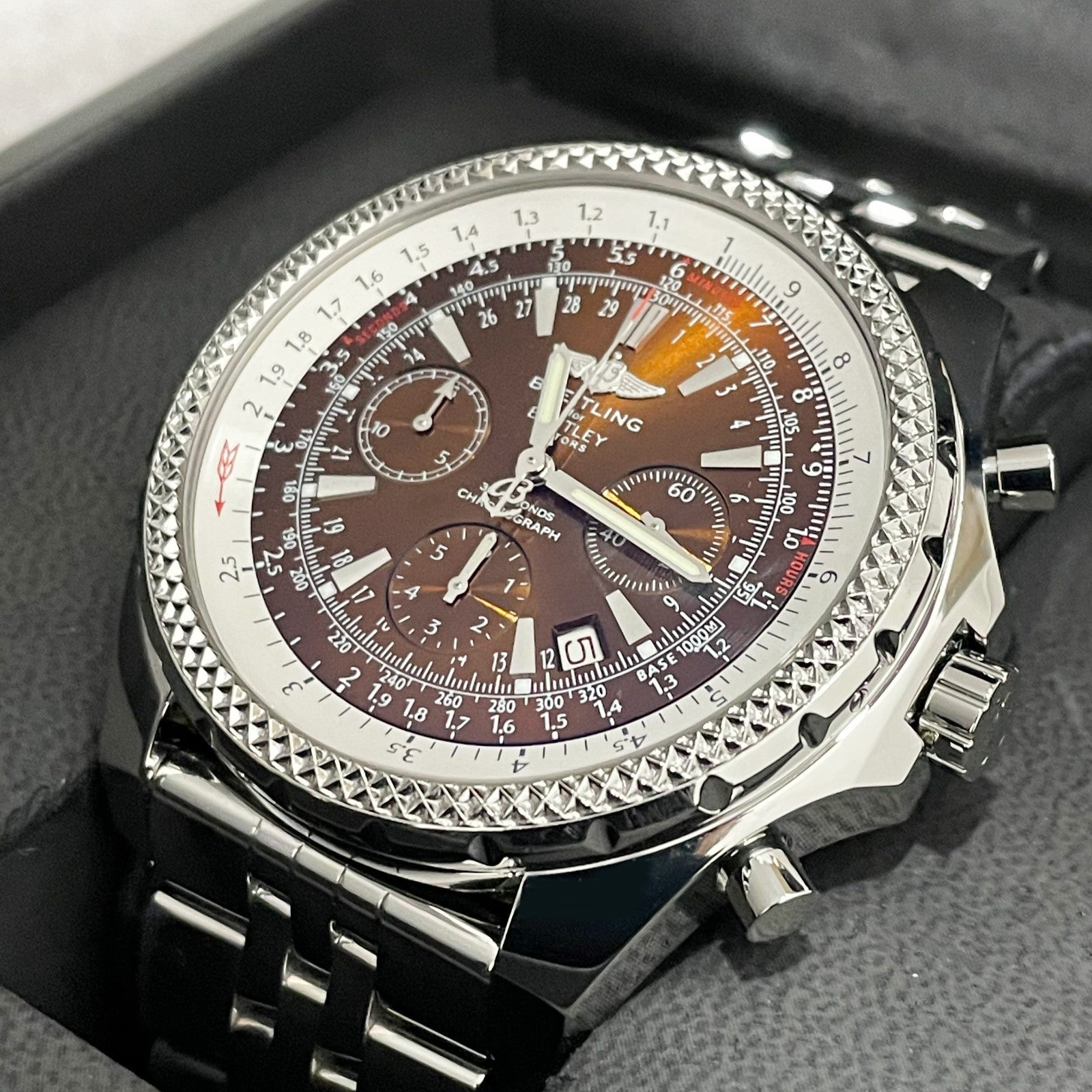 BREITLING BENTLEY MOTORS CHRONOGRAPH 48mm COPPER DIAL STAINLESS ref: A25362