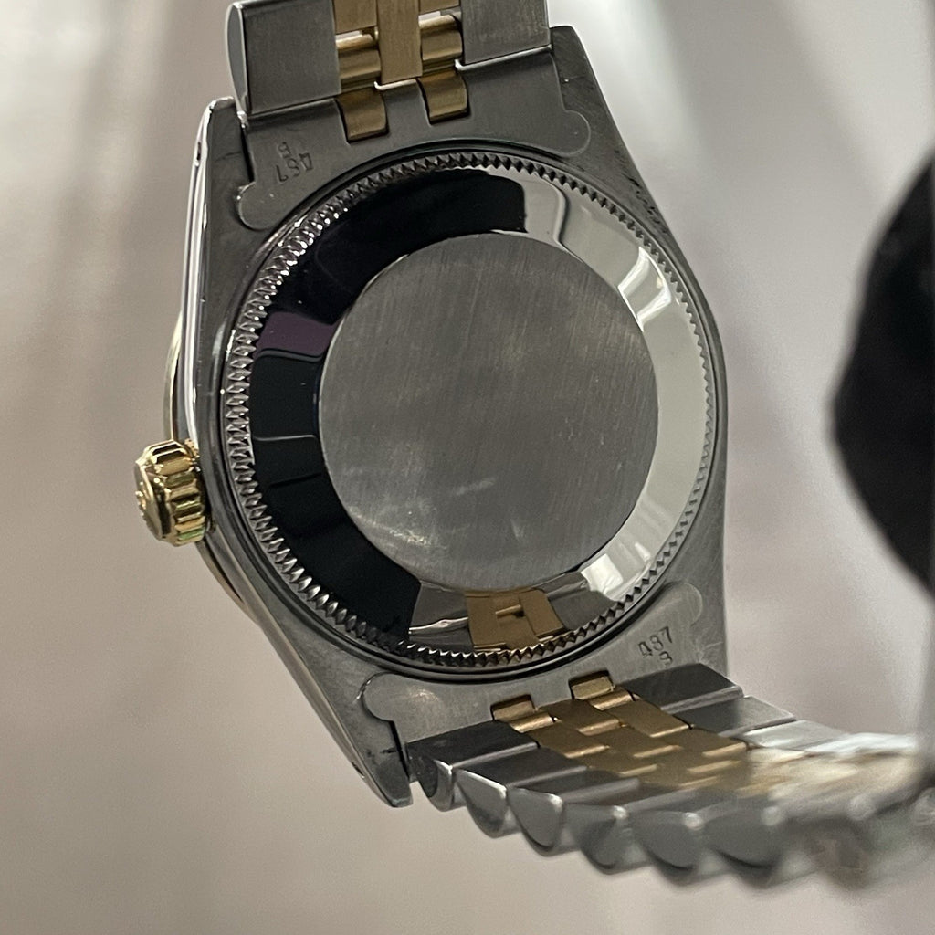 ROLEX DATEJUST 31mm GOLD ARABIC DIAL 2-TONE JUBILEE DIAMOND BEZEL ref: 68273