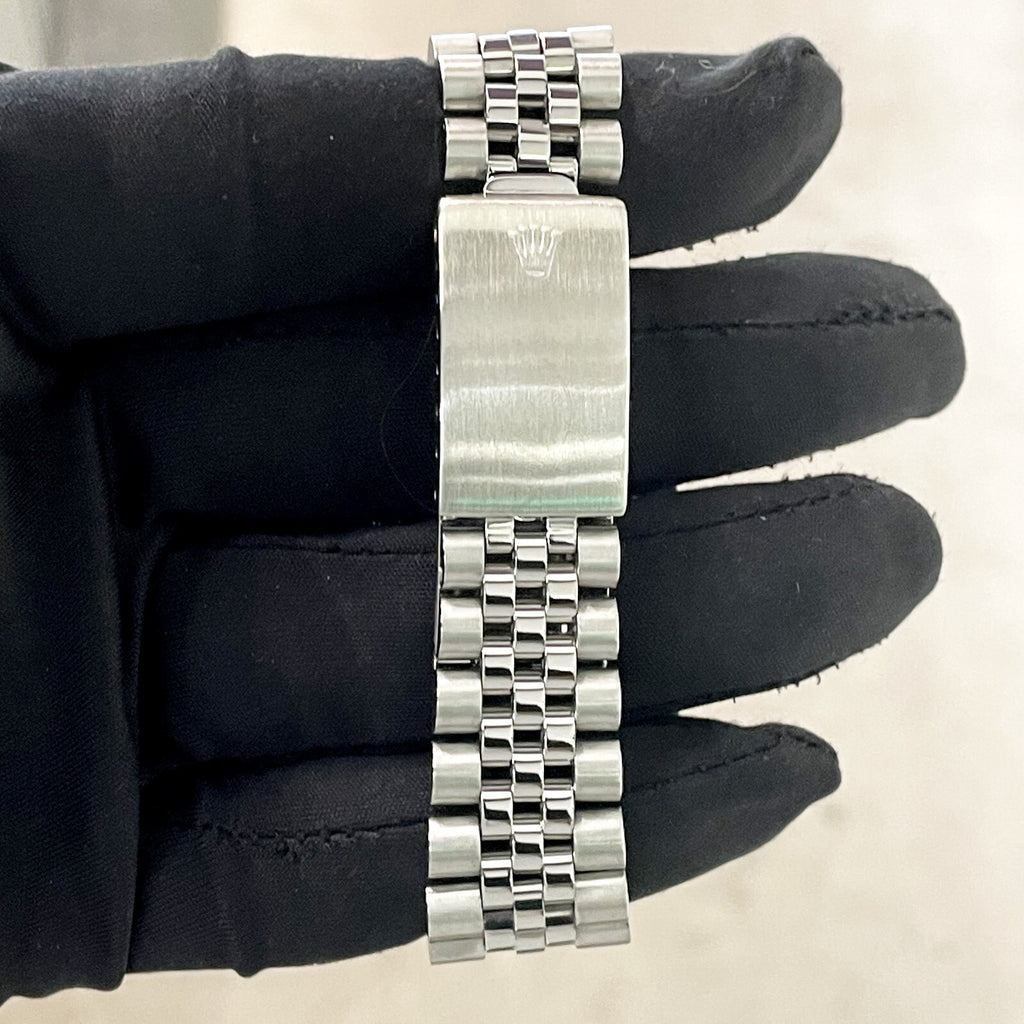 ROLEX DATEJUST 36 PINK DIAMOND DIAL STAINLESS JUBILEE DIAMOND BEZEL ref: 16014