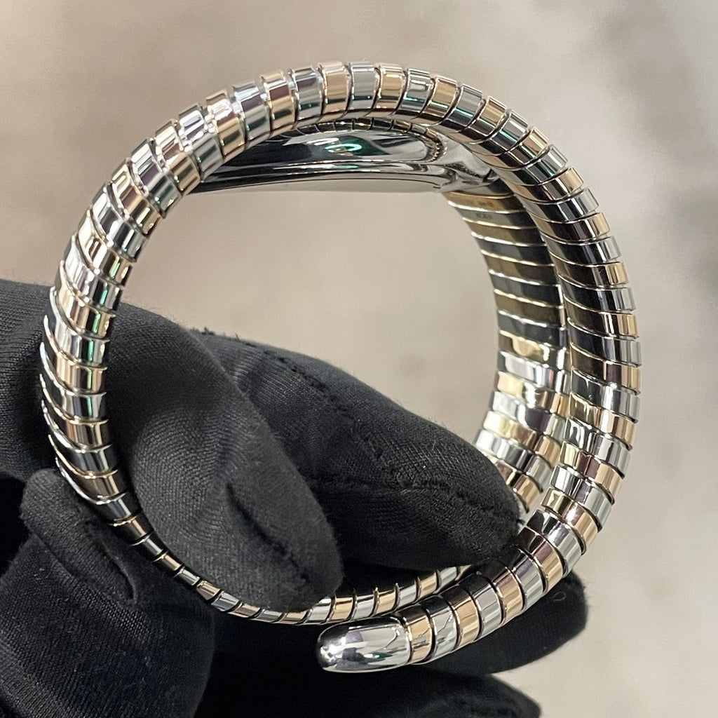 BVLGARI SERPENTI TUBOGAS 35mm GREEN DIAL FACTORY DIAMOND BEZEL ref: 102790