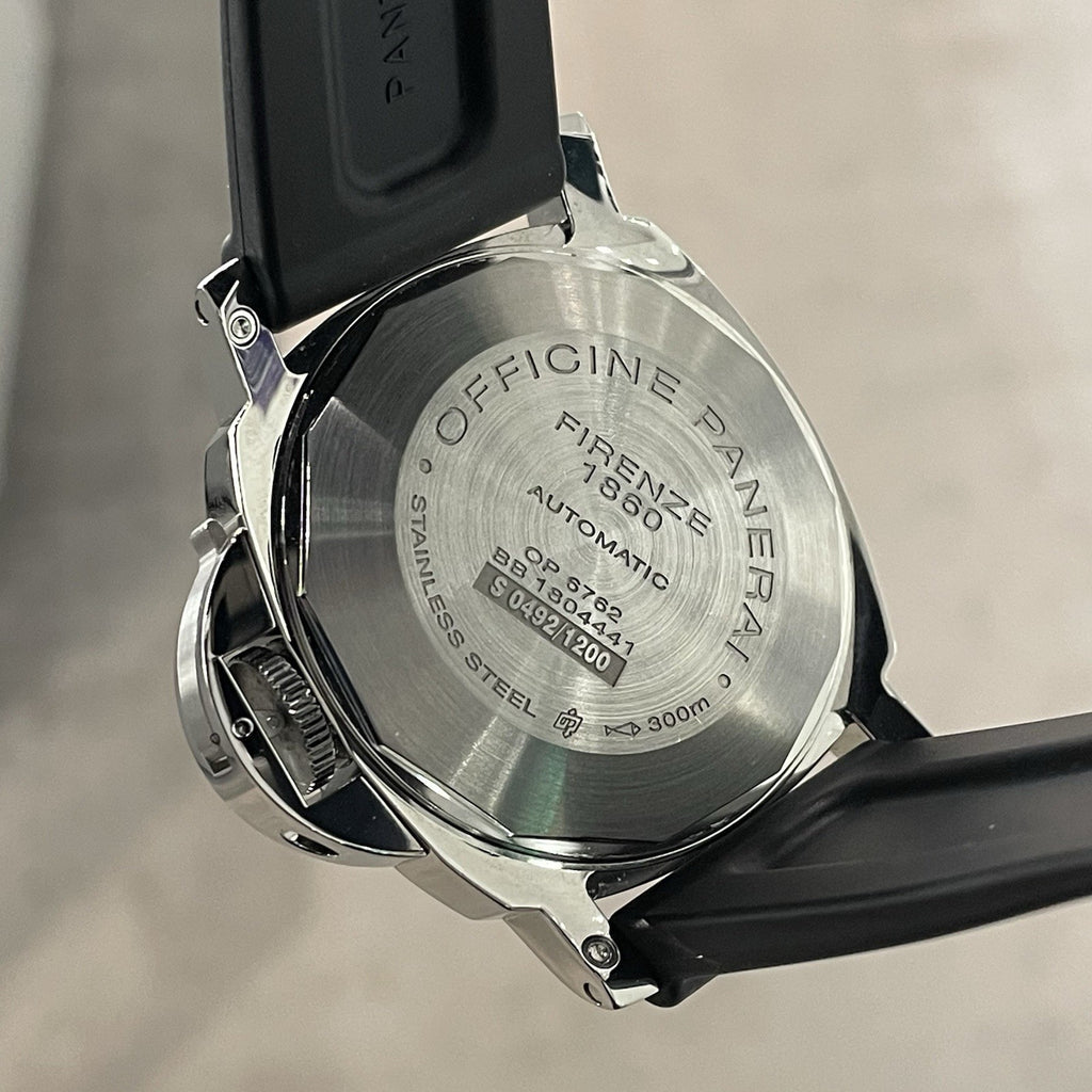 PANERAI LUMINOR POWER RESERVE 44mm BLACK DIAL DIAMOND BEZEL ref: PAM00090