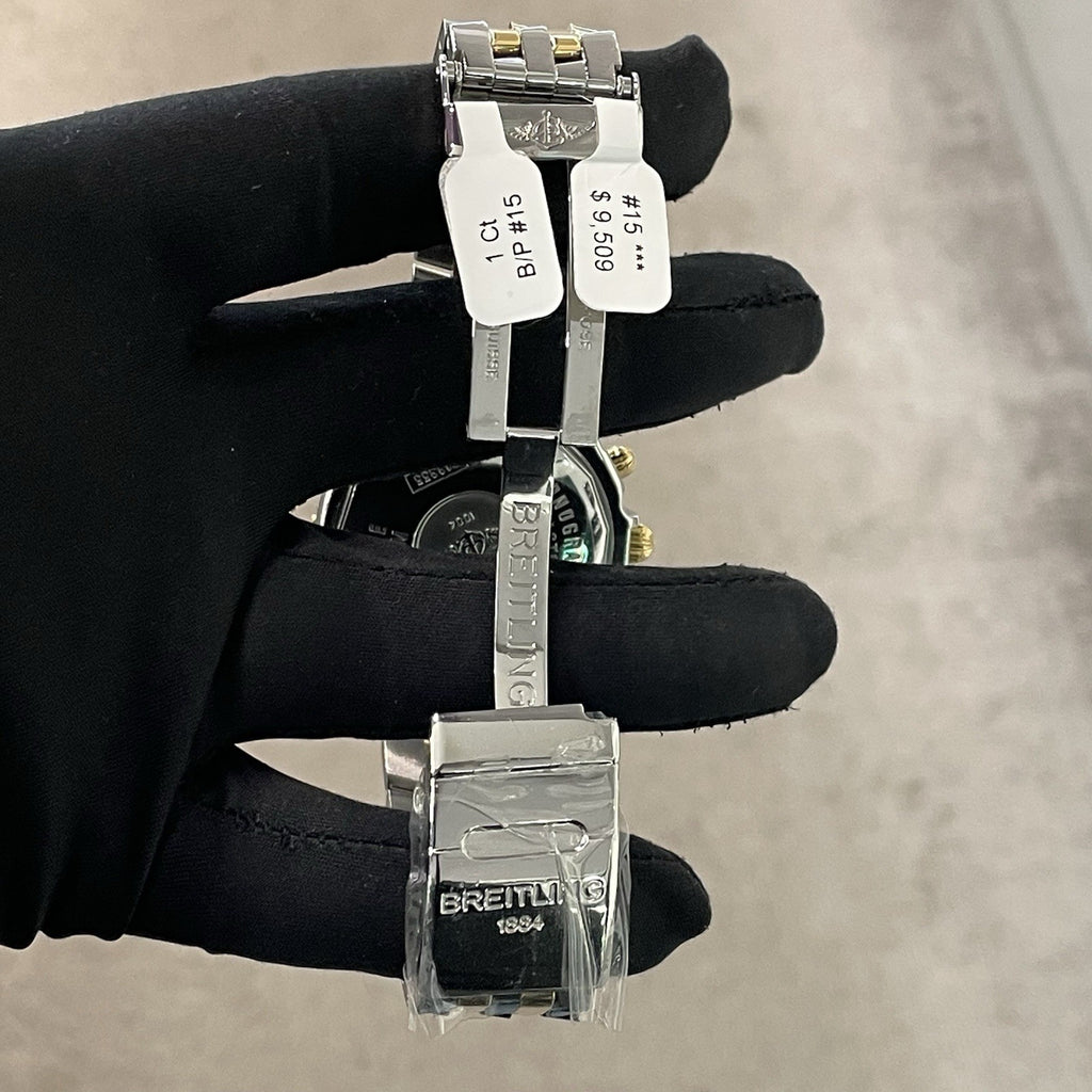 BREITLING CROOSWIND RACING CHRONO 43mm BLUE DIAL YELLOW GOLD STEEL Ref: B13355