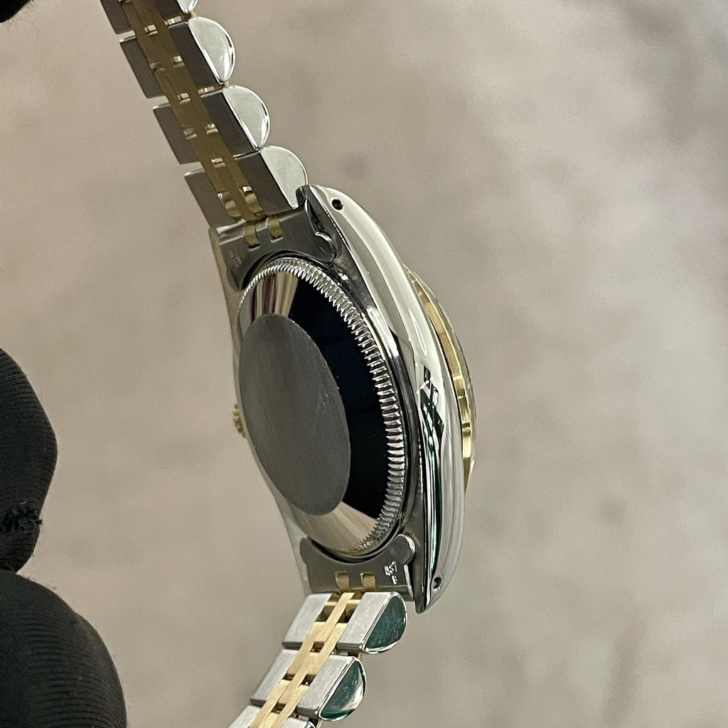 ROLEX DATEJUST 31mm FACTORY GREY JUBILEE DIAMOND DIAL 2-TONE FLUTED ref: 68273