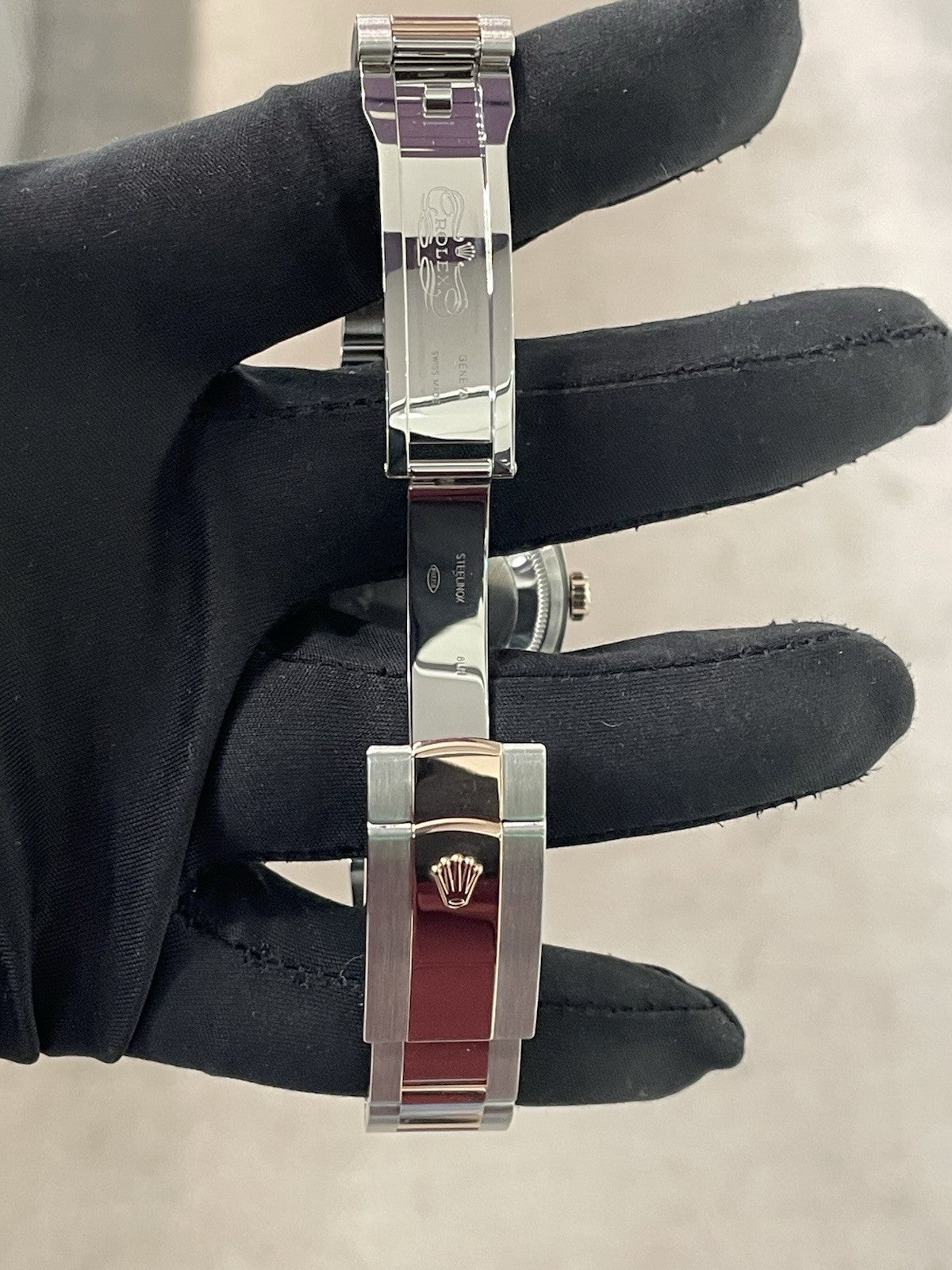 ROLEX DATEJUST 36mm WHITE DIAL ROSE GOLD STAINLESS STEEL ref: 126201