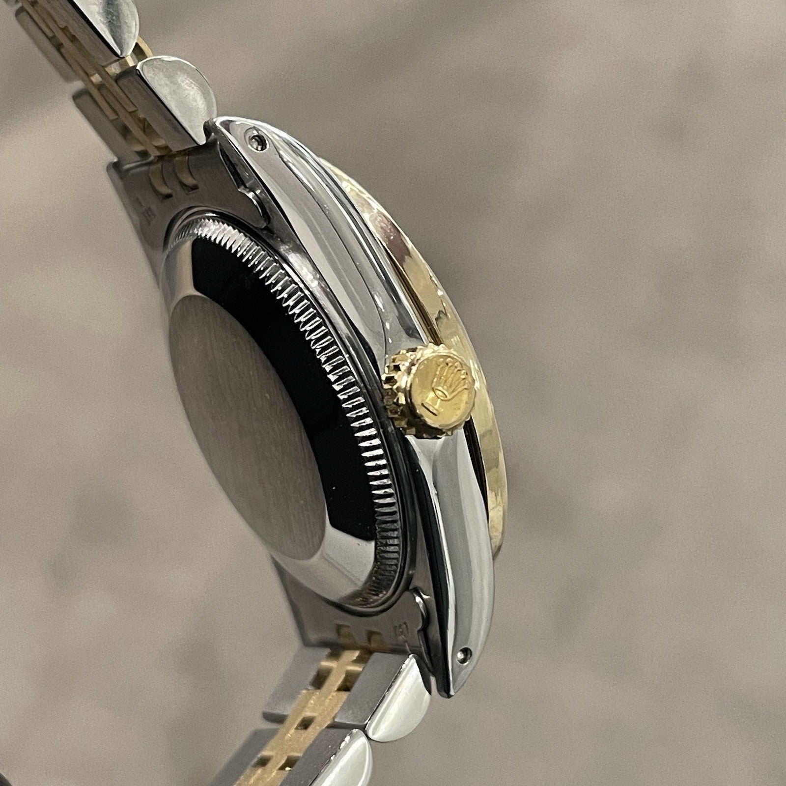 ROLEX DATEJUST 31mm GOLD ARABIC DIAL 2-TONE JUBILEE DIAMOND BEZEL ref: 68273