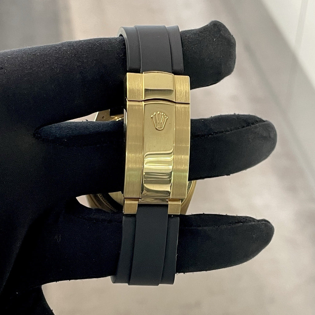 ROLEX SKY-DWELLER 42mm YELLOW GOLD BLACK DIAL OYSTERFLEX ref: 326238